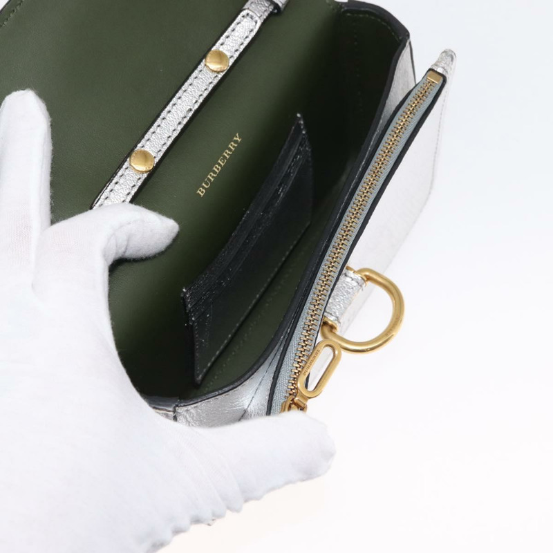 【日本直送】BURBERRY 鏈條單肩包 皮革 金色銀色 正品 ka1604M-20