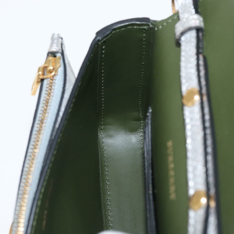 【日本直送】BURBERRY 鏈條單肩包 皮革 金色銀色 正品 ka1604M-23
