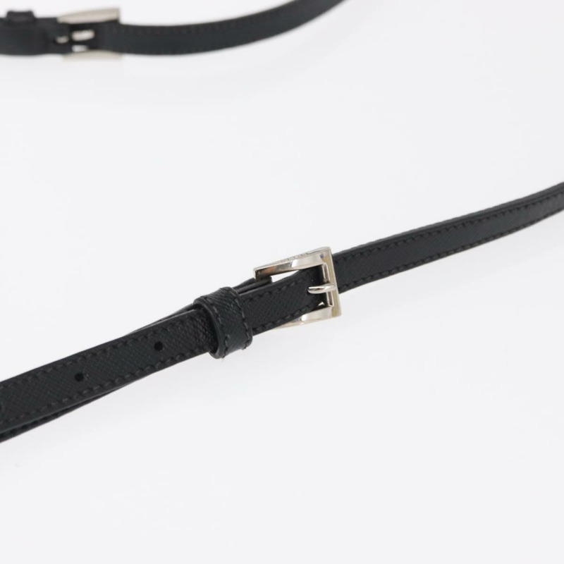 【日本直送】PRADA 鏈條配件包 尼龍 銀黑色 正品 ka1618SAM-8