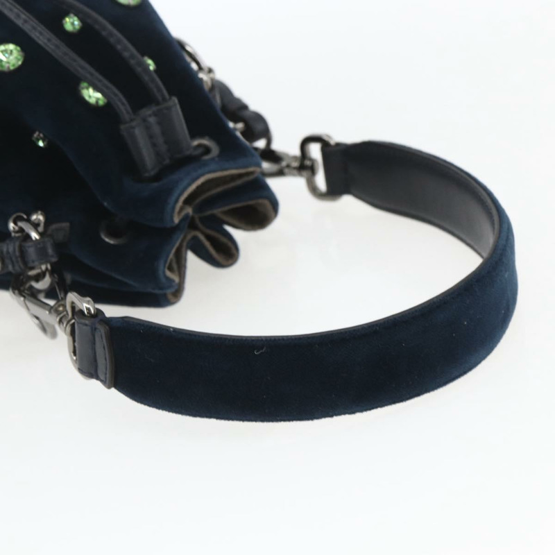 【日本直送】FENDI Montresor 迷你肩背包 絲絨海軍藍 正品 ka1684M-6