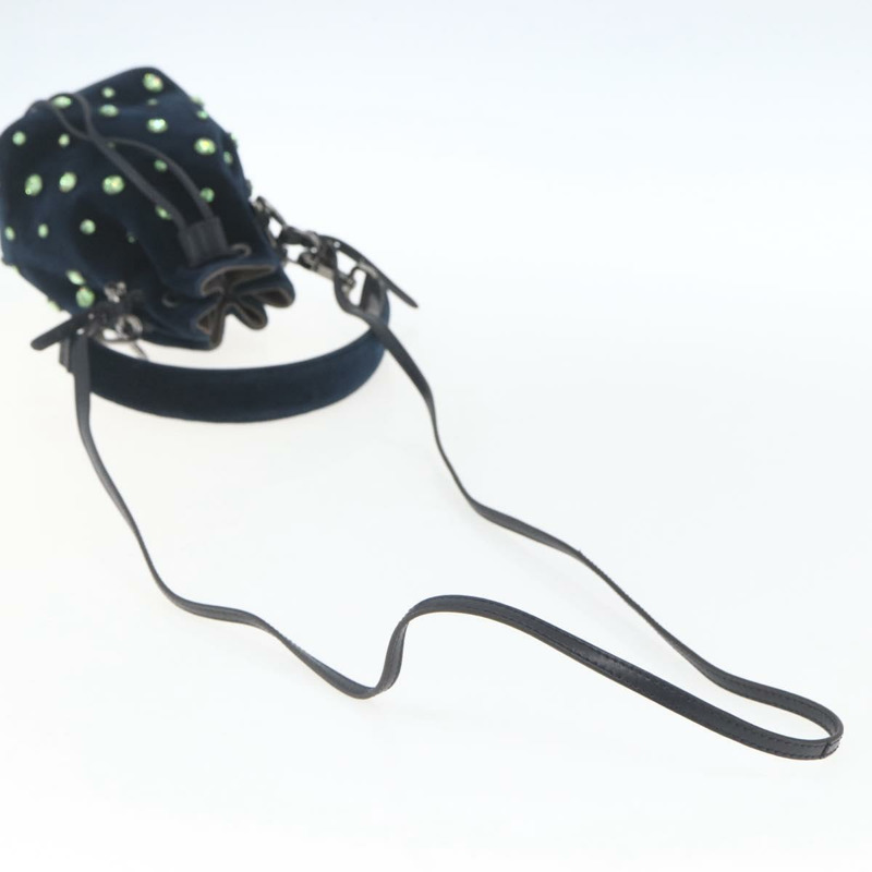 【日本直送】FENDI Montresor 迷你肩背包 絲絨海軍藍 正品 ka1684M-8