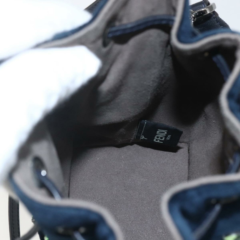 【日本直送】FENDI Montresor 迷你肩背包 絲絨海軍藍 正品 ka1684M-19