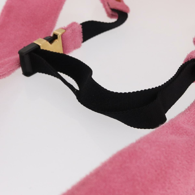 【日本直送】FENDI Zucca帆布迷你Mamma Baguette單肩包，兩用款，粉金配色，正品編號165907SM-6