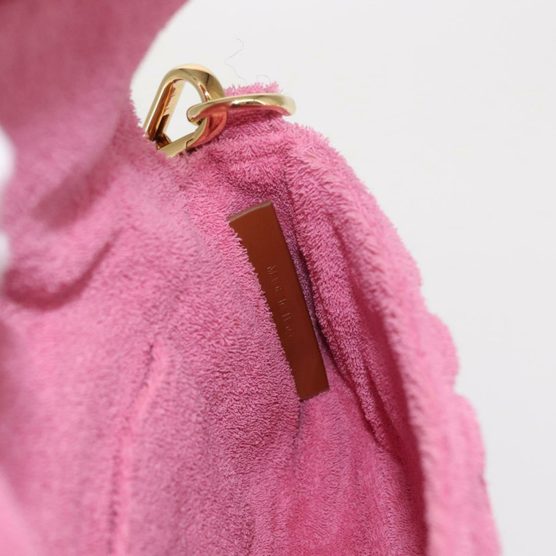 【日本直送】FENDI Zucca帆布迷你Mamma Baguette單肩包，兩用款，粉金配色，正品編號165907SM-24