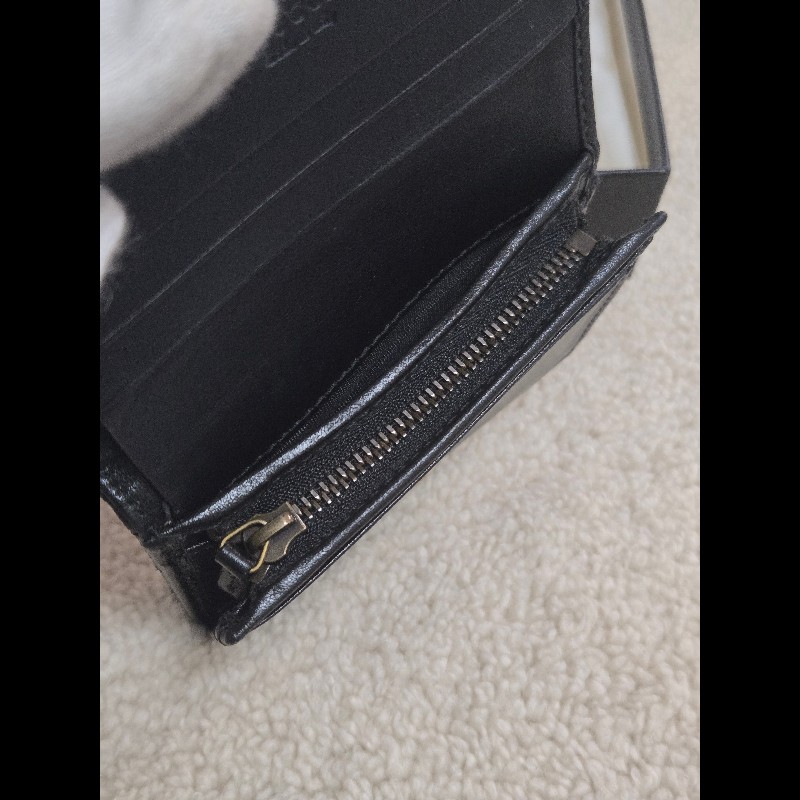 Gucci 古馳 GG Marmont 黑金絎縫皮革對折短夾/卡夾包 🈶原廠盒-14
