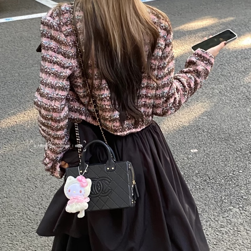 #全網最低💰 #芯片款 #近新全配 香奈兒22B大logo盒子包vanity case-4