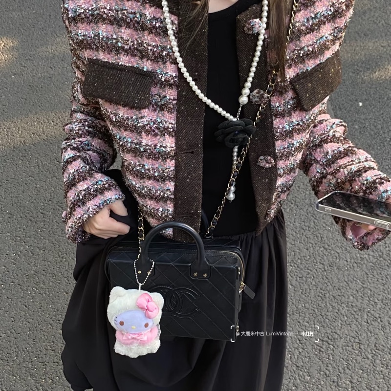 #全網最低💰 #芯片款 #近新全配 香奈兒22B大logo盒子包vanity case-6