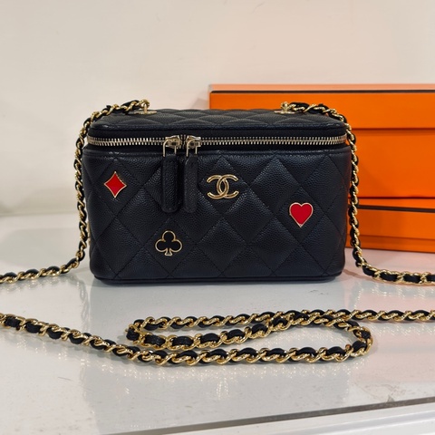 #芯片款 #荔枝皮 #近新全配 香奈兒黑金長盒子勳章款 🉑遇不🉑求