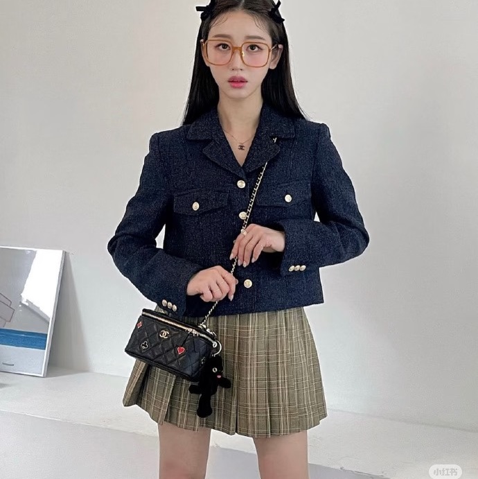 #芯片款 #荔枝皮 #近新全配 香奈兒黑金長盒子勳章款 🉑遇不🉑求-1