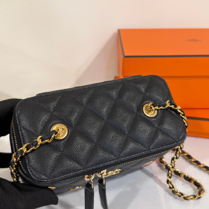 #芯片款 #荔枝皮 #近新全配 香奈兒黑金長盒子勳章款 🉑遇不🉑求-14