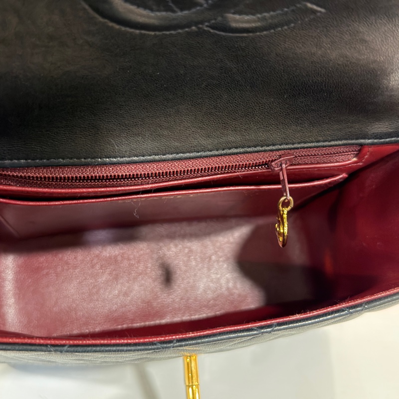 #24k金 #老香 #Vintage 香奈兒黑金Kelly handle bag手提晚宴包 絕版收藏✨-16