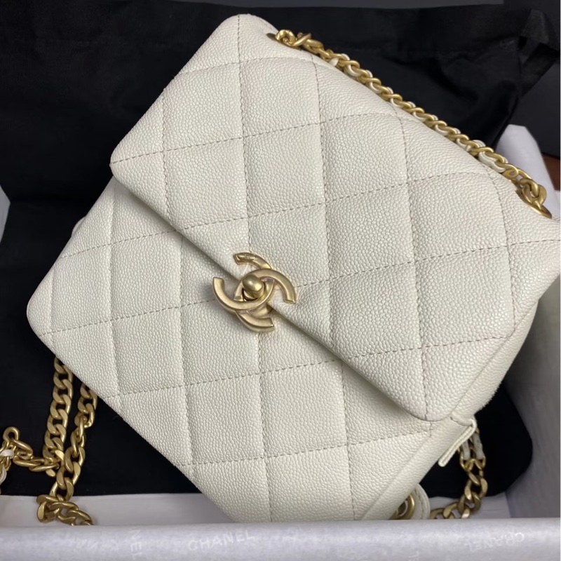 #荔枝皮 #芯片款 #年底甩賣💰 #全配 香奈兒22p白金鏈條雙肩包-13