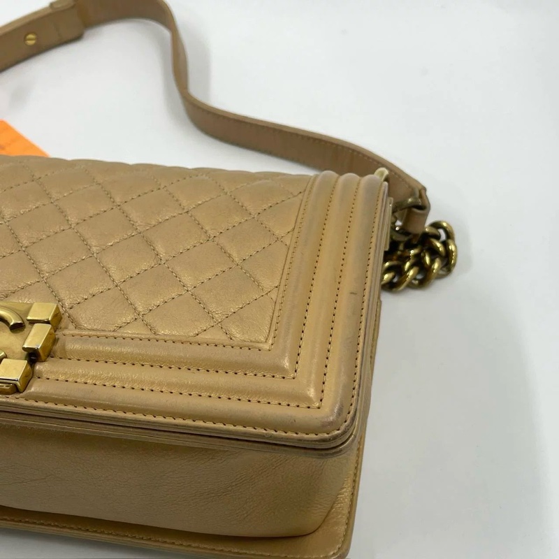 Chanel香奈儿 金色幻彩牛皮leboy中号 20开带卡-21