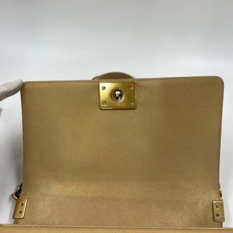 Chanel香奈儿 金色幻彩牛皮leboy中号 20开带卡-25