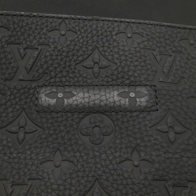 路易威登 Monogram Taurillon Pochette Steamer 手拿包，黑色，黑色，M80140-8