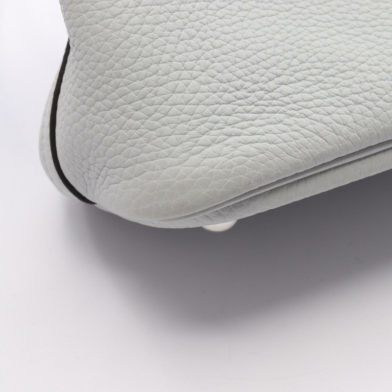 愛馬仕 Bolide31 肩背包，克萊門斯皮革，淺藍色，二手，女士，SHW Z-7