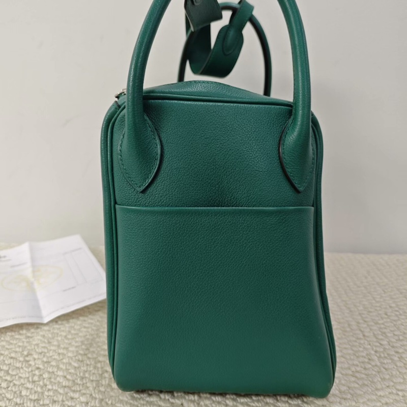 🌈Hermes💚Lindy 30💚深綠色銀扣🌟99新🌈有單💚evercolor皮🌟愛馬仕🌟-2