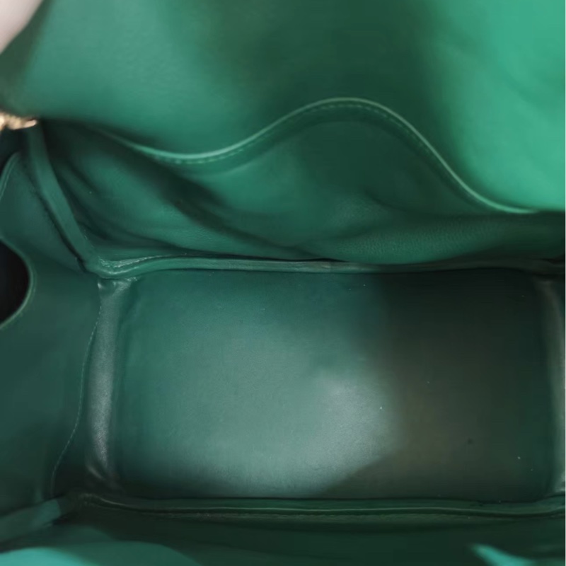 🌈Hermes💚Lindy 30💚深綠色銀扣🌟99新🌈有單💚evercolor皮🌟愛馬仕🌟-3