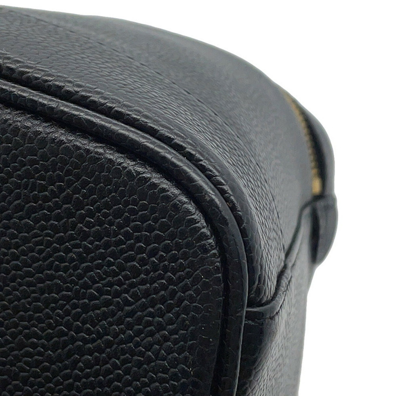 香奈兒 Coco 標誌魚子醬皮化妝包 A01998，黑色-6