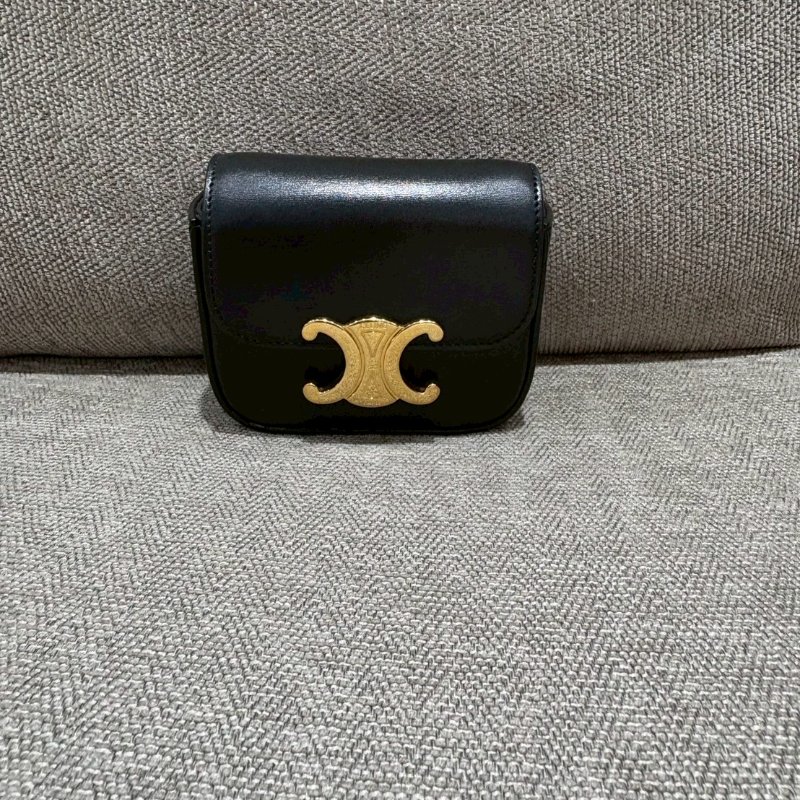 CELINE迷你亮澤牛皮手袋包-0
