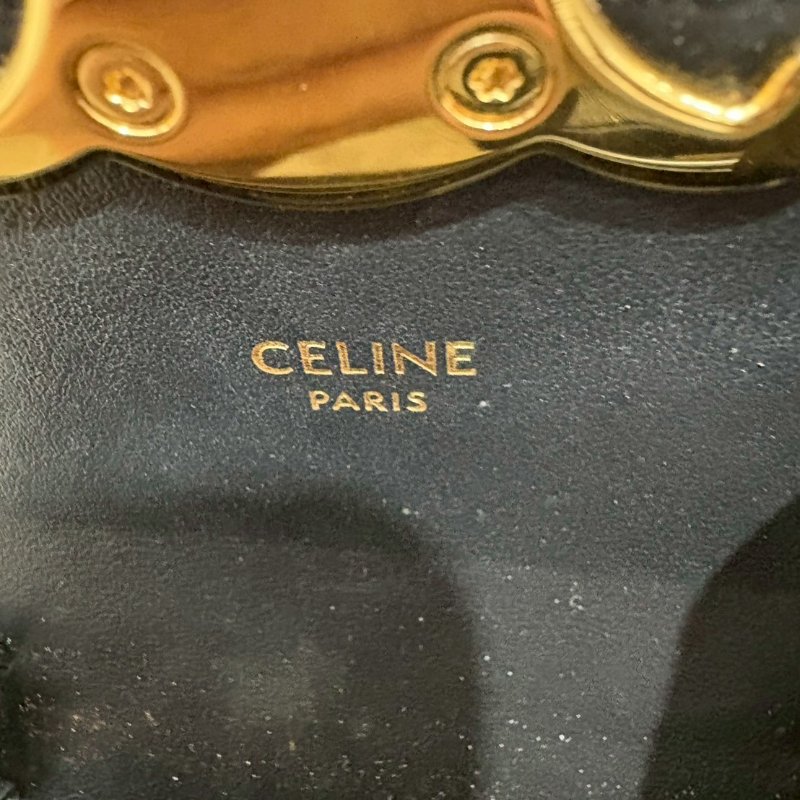 CELINE迷你亮澤牛皮手袋包-14