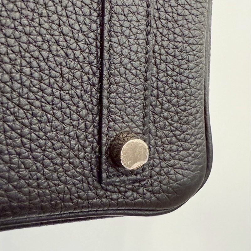 Hermes Birkin25 Touch 黑金拼鱷魚皮-16