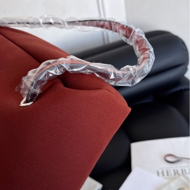 【全新品】愛馬仕Hermes 愛馬仕紅herbag小號雙肩包 吊牌全膜都在-11