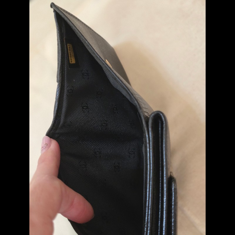 經典不敗老款CHANEL黑色三折短夾-4