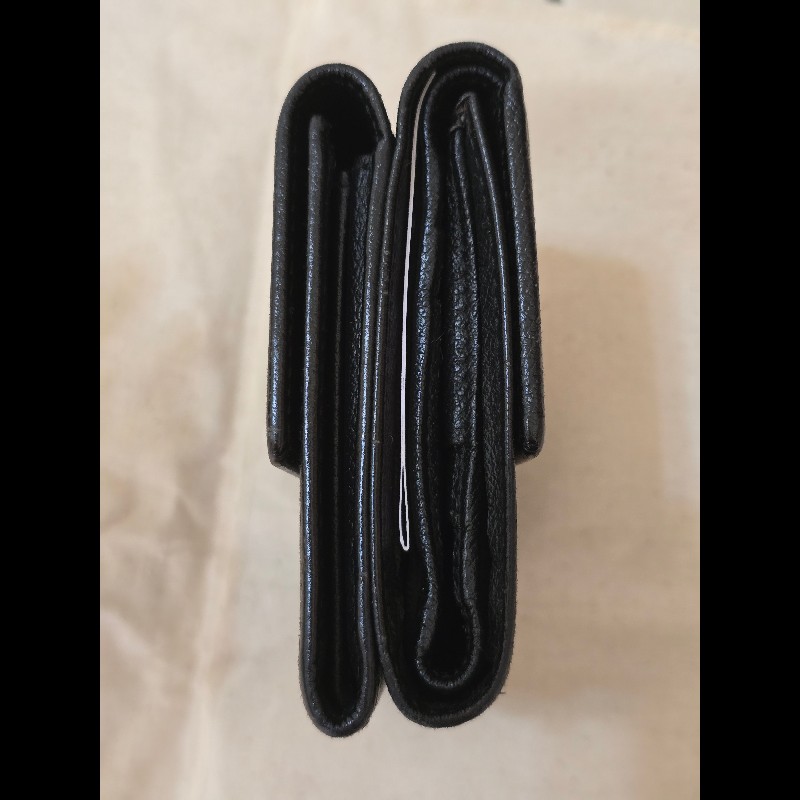 經典不敗老款CHANEL黑色三折短夾-5