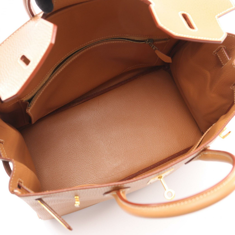 HERMES Haut a courroies 32 手提包 A Ardennes 皮革 天然 GHW 二手 女式-2