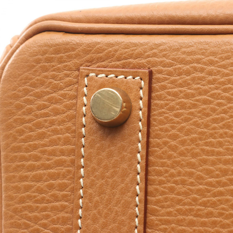 HERMES Haut a courroies 32 手提包 A Ardennes 皮革 天然 GHW 二手 女式-9