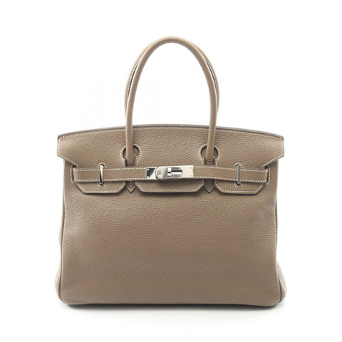 愛馬仕 Birkin 30 手提包，J Togo 皮革，灰褐色，二手，帶五金配件