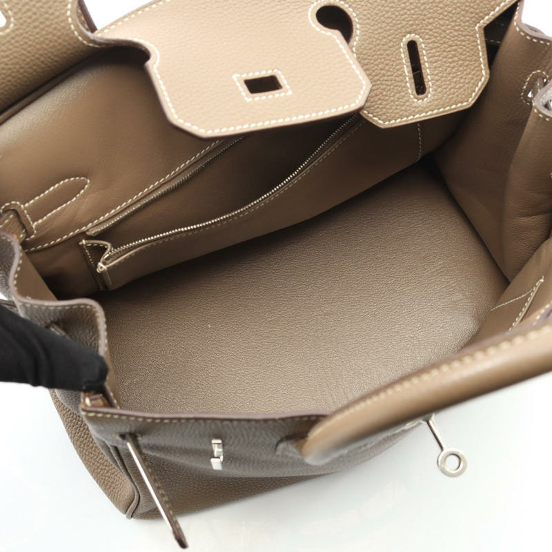 愛馬仕 Birkin 30 手提包，J Togo 皮革，灰褐色，二手，帶五金配件-2