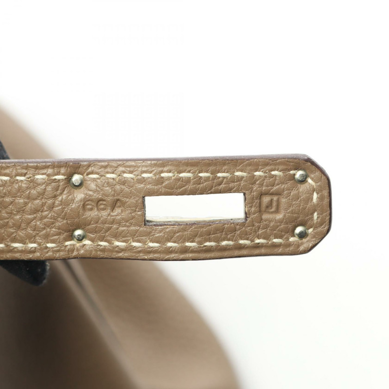 愛馬仕 Birkin 30 手提包，J Togo 皮革，灰褐色，二手，帶五金配件-4