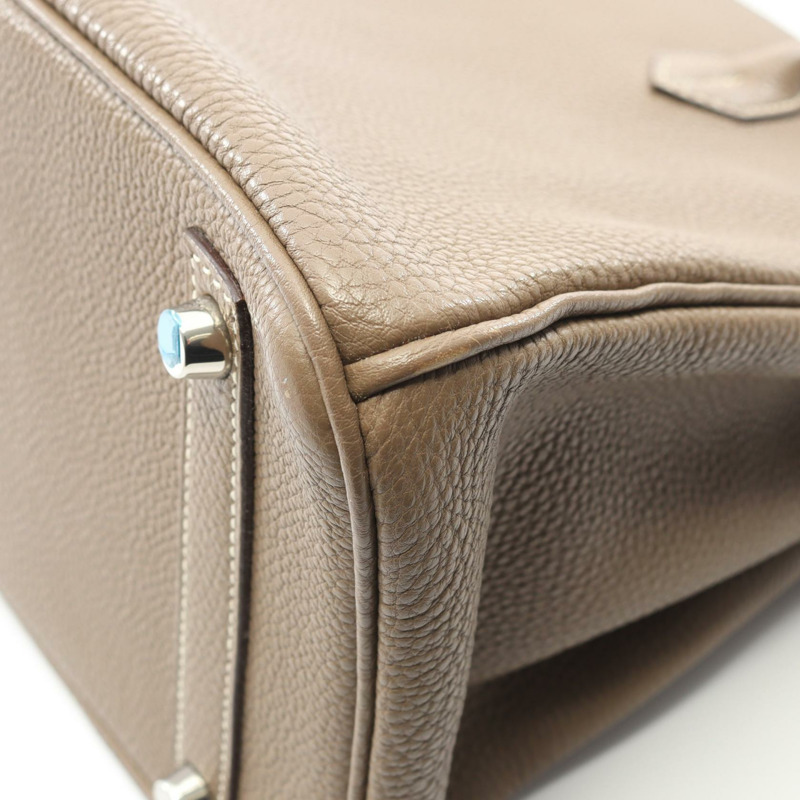 愛馬仕 Birkin 30 手提包，J Togo 皮革，灰褐色，二手，帶五金配件-9