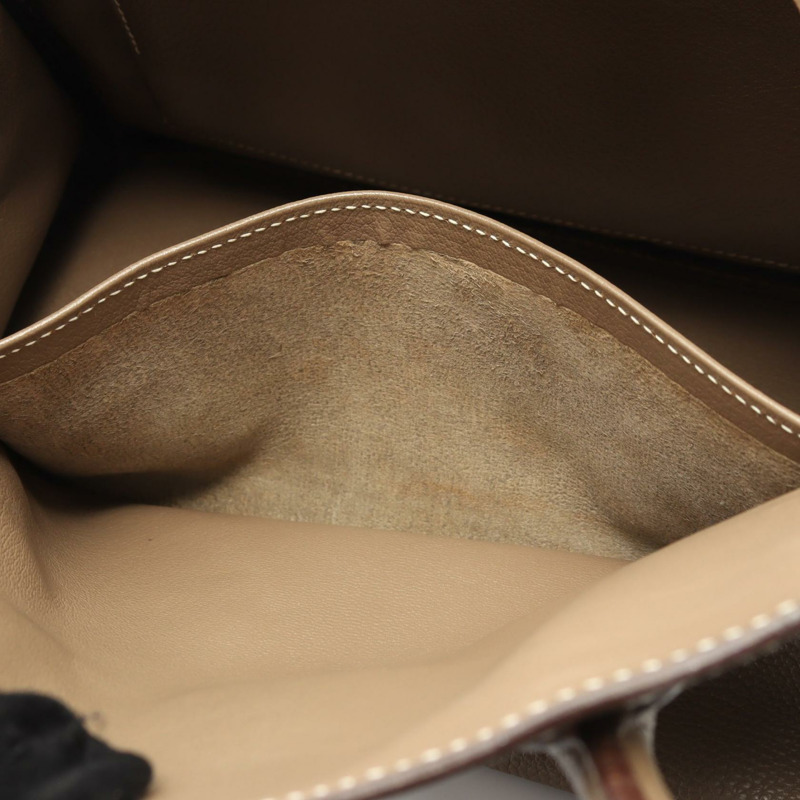 愛馬仕 Birkin 30 手提包，J Togo 皮革，灰褐色，二手，帶五金配件-12