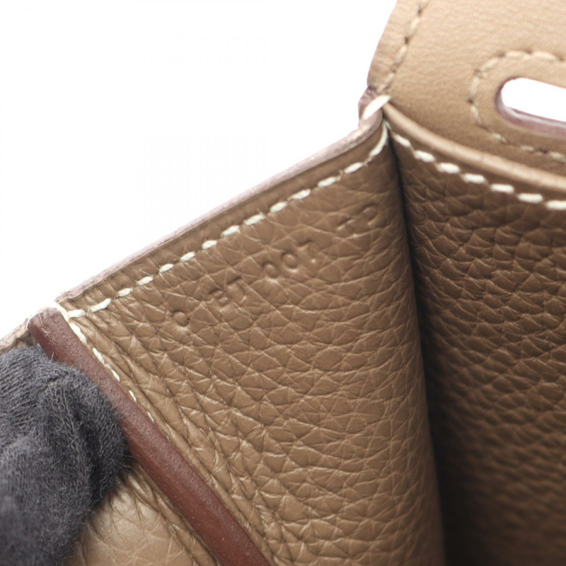 愛馬仕 Halzan 31 斜背包 C Taurillon Clemence Etoupe SHW 二手女士-4