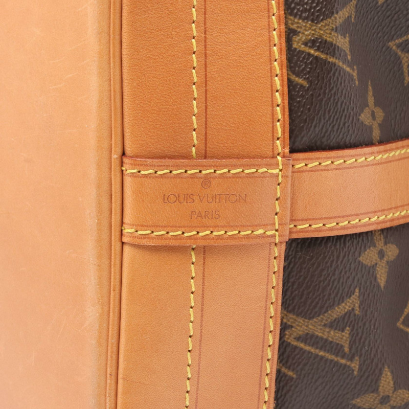 路易威登 Noe 肩帶抽繩包 M42224 Monogram 皮革 棕色 二手-3