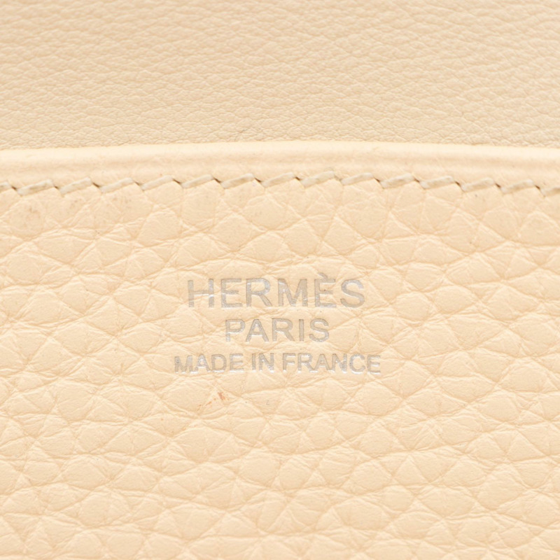 愛馬仕 Halzan 31 肩挎包 Y Clemence 皮革 米色 Nata 二手-3