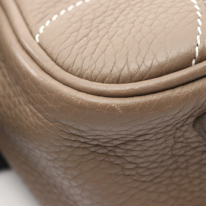 愛馬仕 Omnibus PM 手提包 J Taurillon Clemence Etoupe 灰色二手女士 SHW-5