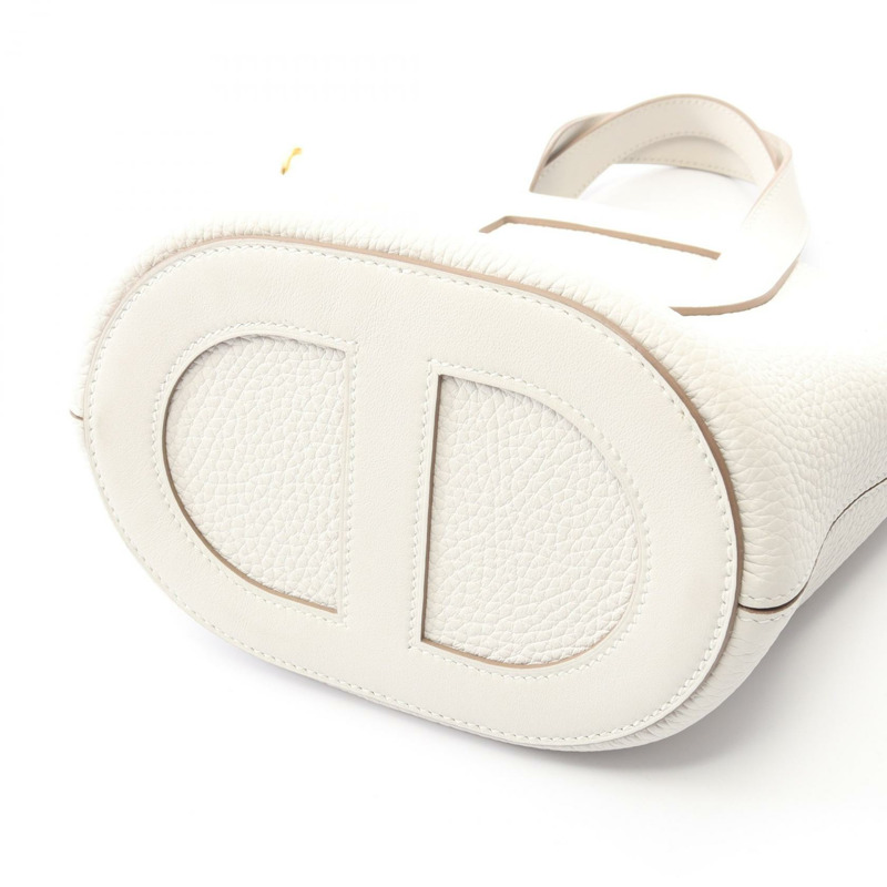 愛馬仕 (HERMES) in the loop 18 手提包，Taurillon Clemence Swift 皮革，淺灰色，金色五金-6