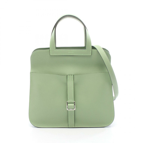 愛馬仕 Halzan 25 斜背包 U Evercolor 皮革 Vert criquet 二手 SHW