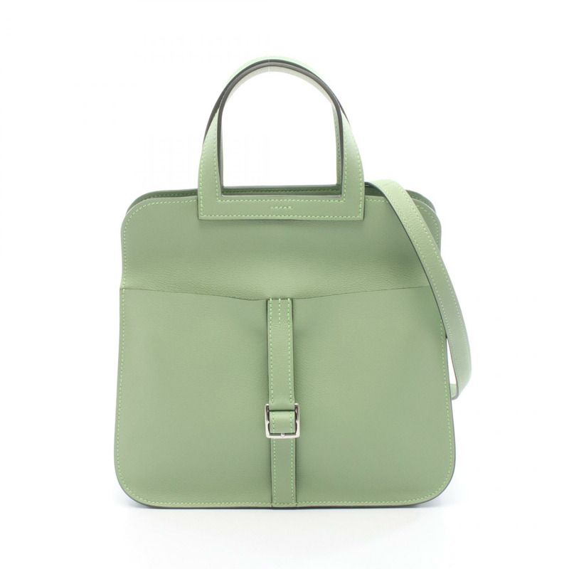 愛馬仕 Halzan 25 斜背包 U Evercolor 皮革 Vert criquet 二手 SHW-0