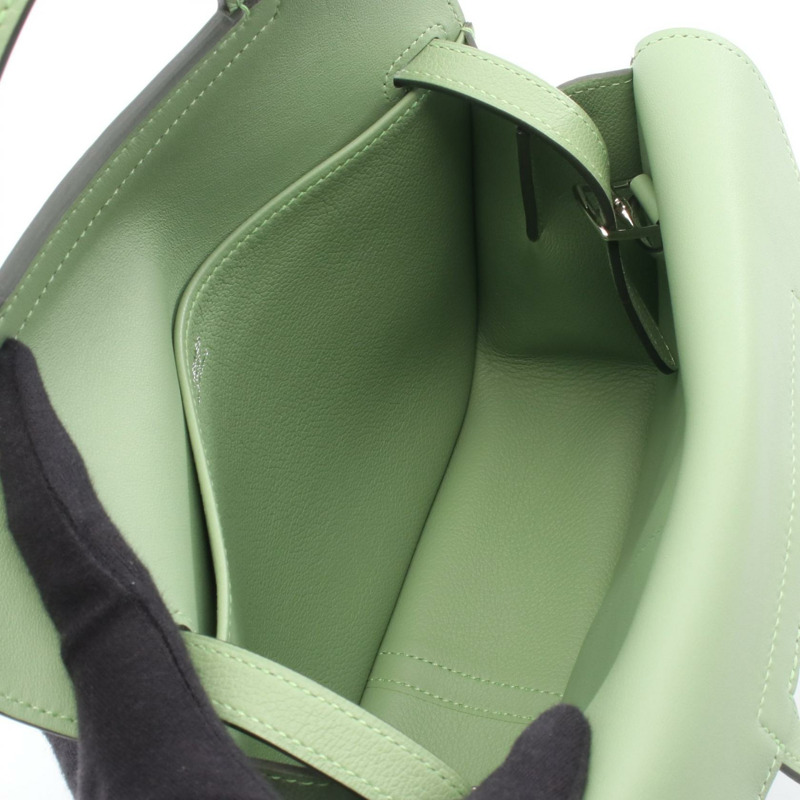 愛馬仕 Halzan 25 斜背包 U Evercolor 皮革 Vert criquet 二手 SHW-2