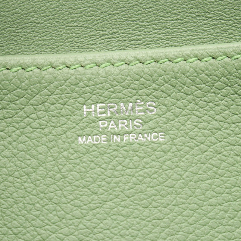 愛馬仕 Halzan 25 斜背包 U Evercolor 皮革 Vert criquet 二手 SHW-3