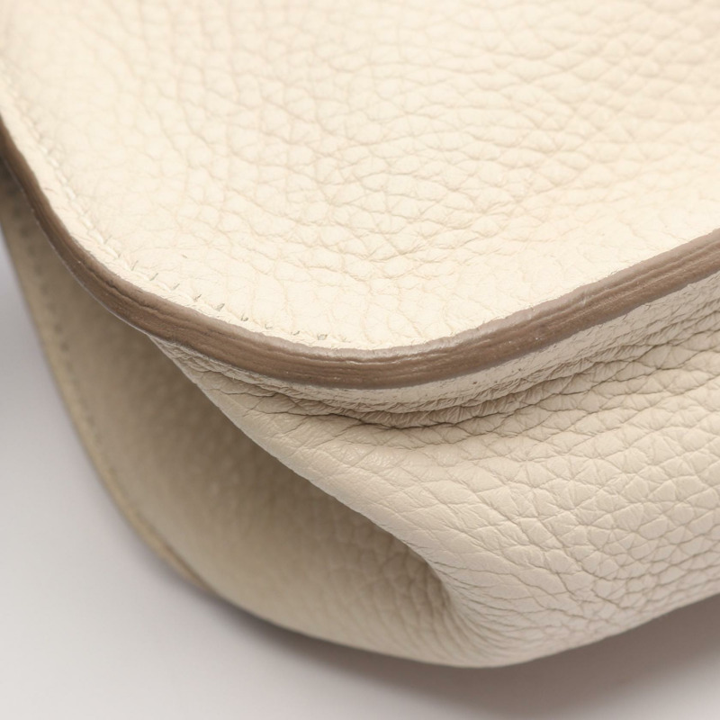 HERMES Halzan 31 斜背單肩手提包 Taurillon Clemence craie 二手 SHW-7