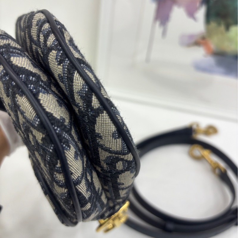 Dior Saddle Oblique刺繡老花滿印帆布mini馬鞍包肩帶 18年編碼 98新 送一條原廠肩帶-5