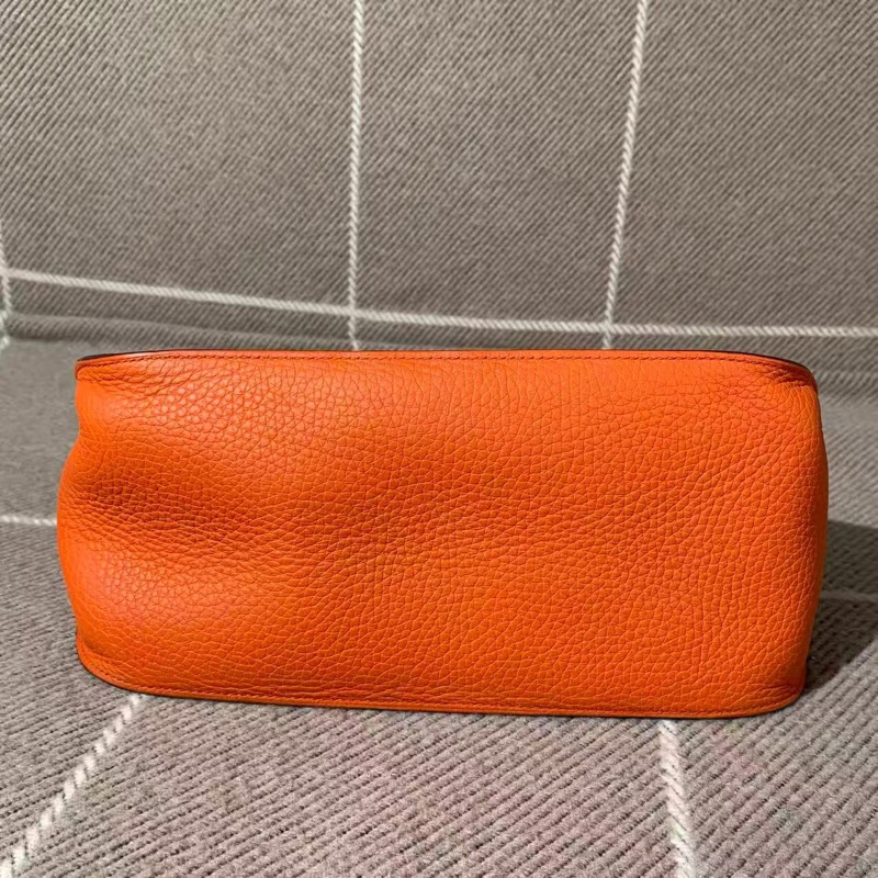 二手Hermes愛馬仕garden party36紅色tc皮T刻-6