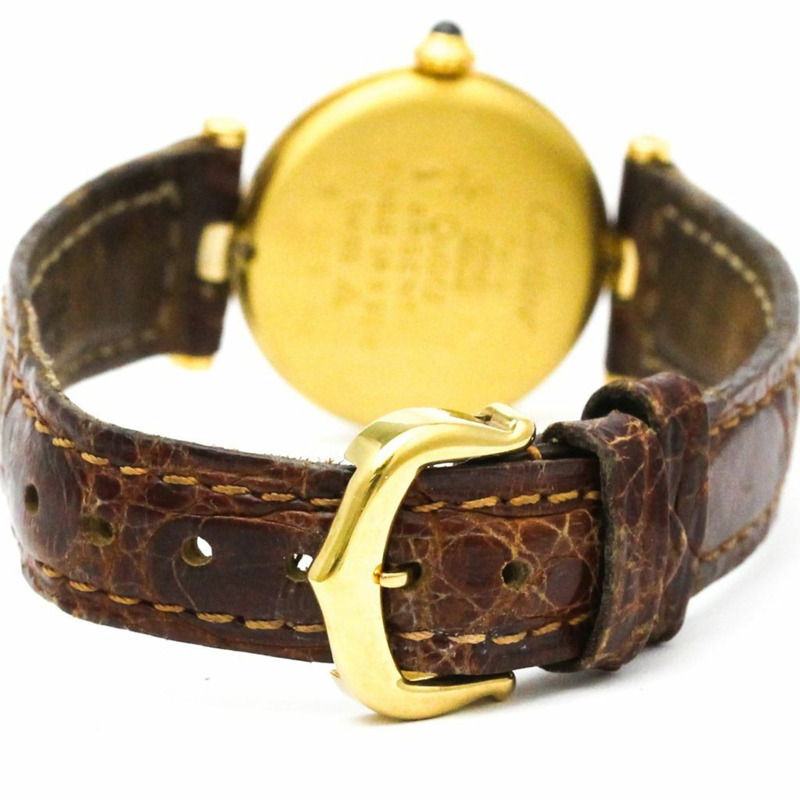 卡地亞 Must Vendome 鍍金石英女士腕錶-4