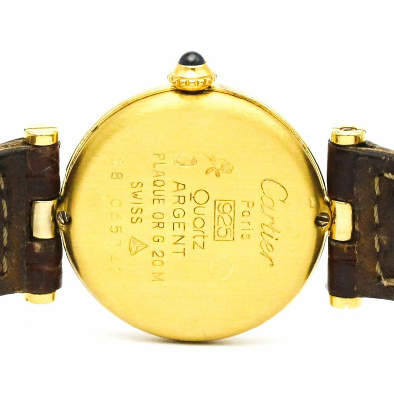 卡地亞 Must Vendome 鍍金石英女士腕錶-5